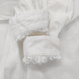 YAECA WRITE ギャザースモックワンピース 90708 サイズM コットン ラミー ワンピース ホワイト レディース ヤエカ ライト【中古】6-0203M♪