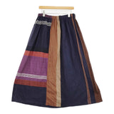 tamaki niime powan skirt ポワンスカート ギャザー マキシ丈 ロングスカート ネイビー パープル レディース 玉木新雌/タマキニイメ【中古】6-0203G♪