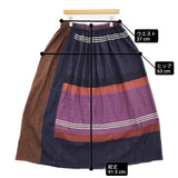tamaki niime powan skirt ポワンスカート ギャザー マキシ丈 ロングスカート ネイビー パープル レディース 玉木新雌/タマキニイメ【中古】6-0203G♪