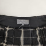 MARGARET HOWELL COTTON LINEN CHECK SKIRT 578-5132031 定価41800円 スカート 25SS ブラック レディース マーガレットハウエル【中古】6-0329M♪