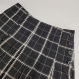 MARGARET HOWELL COTTON LINEN CHECK SKIRT 578-5132031 定価41800円 スカート 25SS ブラック レディース マーガレットハウエル【中古】6-0329M♪