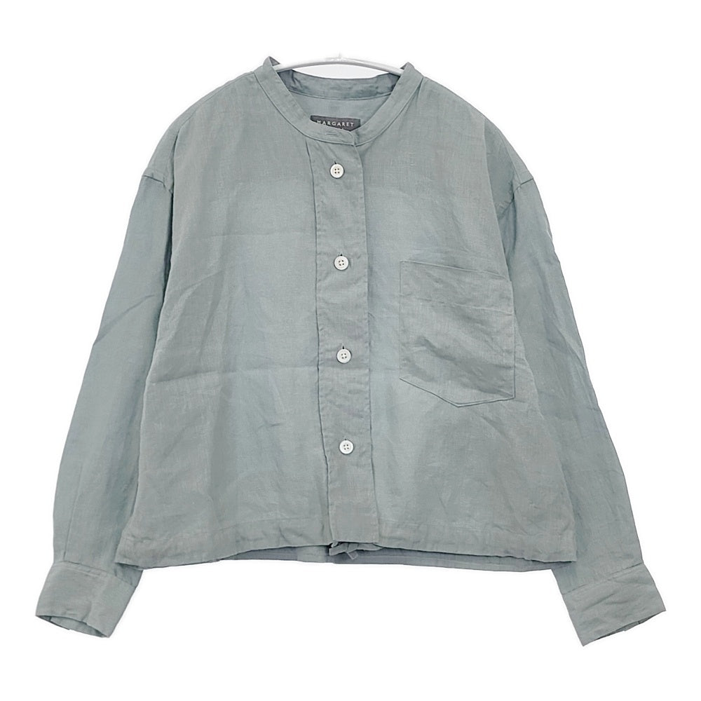 MARGARET HOWELL SHIRTING LINEN 定価38500円 578-5153010 サイズ1 長袖シャツ 25SS ライトブルー レディース マーガレットハウエル【中古】6-0329M♪ MARGARET HOWELL SHIRTING LINEN 定価38500円 578-5153010 サイズ1