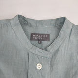 MARGARET HOWELL SHIRTING LINEN 定価38500円 578-5153010 サイズ1 長袖シャツ 25SS ライトブルー レディース マーガレットハウエル【中古】6-0329M♪