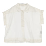 MARGARET HOWELL COTTON CHIFFON サイズ1 定価33000円 シアー ブラウス シャツ 25SS オフホワイト レディース マーガレットハウエル【中古】6-0526S♪