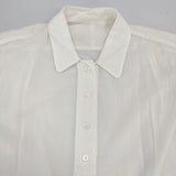 MARGARET HOWELL COTTON CHIFFON サイズ1 定価33000円 シアー ブラウス シャツ 25SS オフホワイト レディース マーガレットハウエル【中古】6-0526S♪