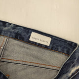 upper hights THE STELLA USED加工 ストレートパンツ 280219 ジーンズ サイズ22 デニムパンツ ブルー レディース アッパーハイツ【中古】6-0509G∞