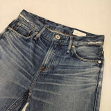 upper hights THE STELLA USED加工 ストレートパンツ 280219 ジーンズ サイズ22 デニムパンツ ブルー レディース アッパーハイツ【中古】6-0509G∞