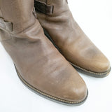 HENRY CUIR 革 レザー 37サイズ ブーツ ブラウン レディース アンリークイール【中古】5-1222T◎