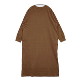 45R/45rpm Tシャツドレス コットン 日本製 ポケット付き ワンピース ブラウン レディース フォーティーファイブアールピーエム【中古】6-0203M♪