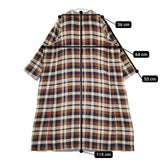 45R/45rpm インド二重織ネルのAドレス 定価47300円 コットン チェック ワンピース ブラウン ネイビー レディース フォーティーファイブアールピーエム【中古】6-0125T∞