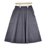 45R/45rpm 二重織コットンウールのスカート 定価48400円 ロングスカート グレー ネイビー レディース フォーティーファイブアールピーエム【中古】6-0125T∞