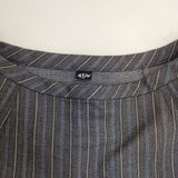 45R/45rpm 二重織コットンウールのスカート 定価48400円 ロングスカート グレー ネイビー レディース フォーティーファイブアールピーエム【中古】6-0125T∞