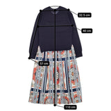 COMME des GARCONS COMME des GARCONS カーディガンドッキングワンピース RT-0024 AD2017 ネイビー ライトブルー レディース コムデギャルソン/コムコム【中古】5-1219T♪