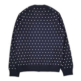 tricot COMME des GARCONS 刺繍ドット ウール カーディガン AD2020 ネイビー ホワイト レディース トリココムデギャルソン【中古】6-0125T∞