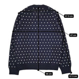 tricot COMME des GARCONS 刺繍ドット ウール カーディガン AD2020 ネイビー ホワイト レディース トリココムデギャルソン【中古】6-0125T∞