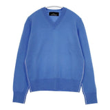 tricot COMME des GARCONS カシミヤ サイドライン セーター ニット AD2015 ブルー レディース トリココムデギャルソン【中古】6-0125T∞