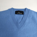 tricot COMME des GARCONS カシミヤ サイドライン セーター ニット AD2015 ブルー レディース トリココムデギャルソン【中古】6-0125T∞
