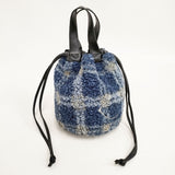 cooco/SMILEY クーコ/スマイリー 新品 リバーシブル巾着バッグ スマイル リバーシブル 巾着バッグ ブラック ブルー レディース【中古】5-1222T◎