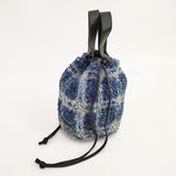 cooco/SMILEY クーコ/スマイリー 新品 リバーシブル巾着バッグ スマイル リバーシブル 巾着バッグ ブラック ブルー レディース【中古】5-1222T◎