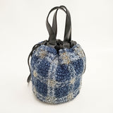 cooco/SMILEY クーコ/スマイリー 新品 リバーシブル巾着バッグ スマイル リバーシブル 巾着バッグ ブラック ブルー レディース【中古】5-1222T◎