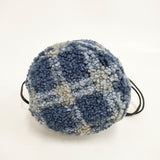 cooco/SMILEY クーコ/スマイリー 新品 リバーシブル巾着バッグ スマイル リバーシブル 巾着バッグ ブラック ブルー レディース【中古】5-1222T◎