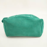 zattu KINAX マイクロファイバースエードミドルフラップトートバッグ 2way ショルダーバッグ グリーン レディース ザッツ【中古】5-1222G◎