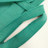 zattu KINAX マイクロファイバースエードミドルフラップトートバッグ 2way ショルダーバッグ グリーン レディース ザッツ【中古】5-1222G◎