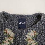 45R/45rpm ニコミコツイードのお花コート(インディゴ）定価178200円 コート ネイビー レディース フォーティーファイブアールピーエム【中古】5-1219T♪