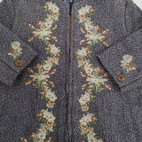 45R/45rpm ニコミコツイードのお花コート(インディゴ）定価178200円 コート ネイビー レディース フォーティーファイブアールピーエム【中古】5-1219T♪