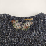 45R/45rpm ニコミコツイードのお花コート(インディゴ）定価178200円 コート ネイビー レディース フォーティーファイブアールピーエム【中古】5-1219T♪