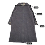 45R/45rpm ニコミコツイードのお花コート(インディゴ）定価178200円 コート ネイビー レディース フォーティーファイブアールピーエム【中古】5-1219T♪