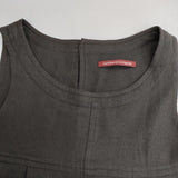 COMPTOIR DES COTONNIERS フランス製 ウールナイロン ノースリーブ ワンピース チャコールグレー レディース コントワーデコトニエ【中古】6-0125T∞