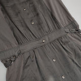 COMPTOIR DES COTONNIERS 半袖 コットン シルク 切り替え ワンピース グレー レディース コントワーデコトニエ【中古】6-0614S∞