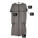 COMPTOIR DES COTONNIERS 半袖 コットン シルク 切り替え ワンピース グレー レディース コントワーデコトニエ【中古】6-0614S∞