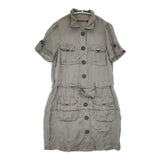 COMPTOIR DES COTONNIERS 半袖 キュプラ ワンピース グレー レディース コントワーデコトニエ【中古】6-0614S∞