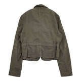 COMPTOIR DES COTONNIERS コットンリネン サイズ40 テーラードジャケット カーキ レディース コントワーデコトニエ【中古】6-0309M♪