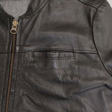 COMPTOIR DES COTONNIERS ラムレザー 羊革 ブルゾン ジャケット ブラック レディース コントワーデコトニエ【中古】6-0125T∞