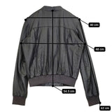 COMPTOIR DES COTONNIERS ラムレザー 羊革 ブルゾン ジャケット ブラック レディース コントワーデコトニエ【中古】6-0125T∞