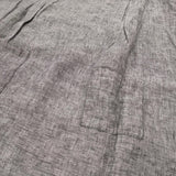 fog linen work スクエアネック 七分袖 リネン ワンピース グレー系 レディース フォグリネンワーク【中古】6-0309M♪