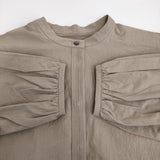 pot pourri 新品 エームドルマンブラウス 定価19800円 16208 ブラウス シャツ 25AW ベージュ レディース ポプリ【中古】5-1219M♪