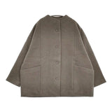 evam eva プレスウールコート サイズ2 定価46200円 E253K090 コート 25AW グレー系 レディース エヴァムエヴァ【中古】5-1219T♪