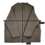 evam eva プレスウールコート サイズ2 定価46200円 E253K090 コート 25AW グレー系 レディース エヴァムエヴァ【中古】5-1219T♪