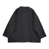 evam eva プレスウールコート サイズ2 定価46200円 E253K090 コート 25AW チャコールグレー レディース エヴァムエヴァ【中古】5-1219T♪