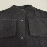 evam eva プレスウールコート サイズ2 定価46200円 E253K090 コート 25AW チャコールグレー レディース エヴァムエヴァ【中古】5-1219T♪