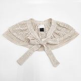 si si si リボン ボレロ 羽織 透かし編み ストール その他ファッション雑貨 ベージュ レディース スースースー【中古】5-1222T◎