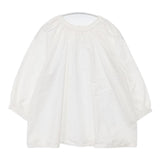 Gauze# コットン 七分袖 ブラウス シャツ ホワイト レディース ガーゼ【中古】6-0608M∞