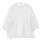Gauze# コットン 七分袖 ブラウス シャツ ホワイト レディース ガーゼ【中古】6-0608M∞
