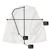 Gauze# コットン 七分袖 ブラウス シャツ ホワイト レディース ガーゼ【中古】6-0608M∞