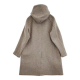 Danton ウールモッサフードコート 定価32780円 JD-8905 WOM サイズ36 コート ベージュ レディース ダントン【中古】5-1226T♪