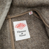 Danton ウールモッサフードコート 定価32780円 JD-8905 WOM サイズ36 コート ベージュ レディース ダントン【中古】5-1226T♪